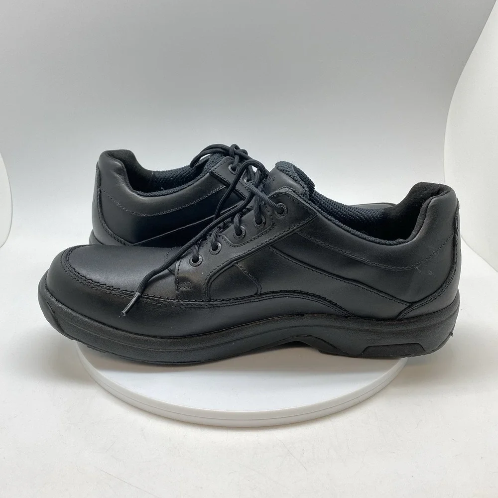 Dunham Sneakers Mens 13 D Midland Walking Oxford 8500BK Black Leather‎ Shoes